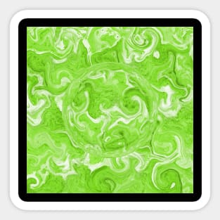 Neon Green Fluid Pour Marble Sticker